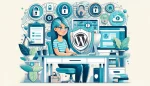 IT specialist implementing WordPress Security Best Practices on a shielded workstation.