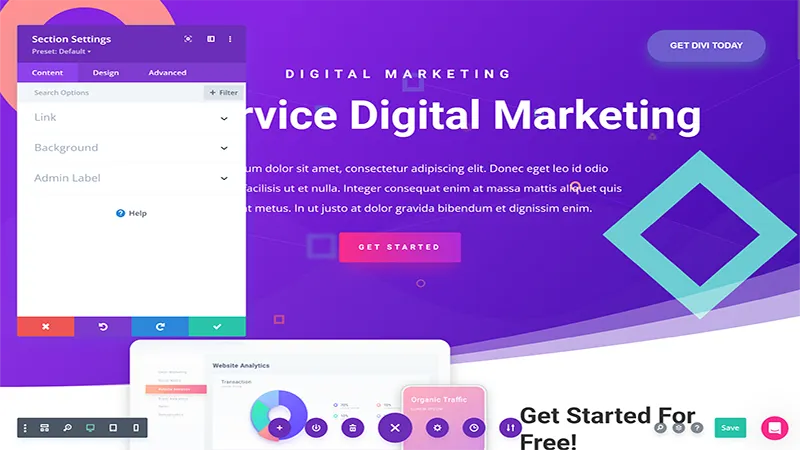 Divi Theme Builder Demo on Elegant Themes Website